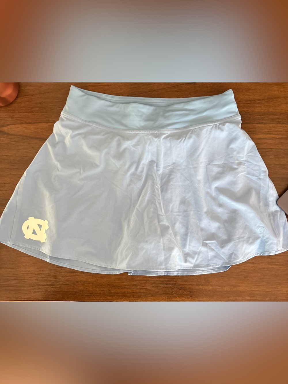Lululemon UNC - Women's Carolina Blue Tennis skirt with UNC Logo NWOT Sz 6